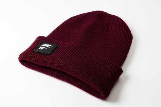 BEANIE BURGUNDY // ESC-Patch Big
