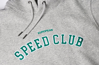 HOODIE MOON GREY // Racing-Stripes Green