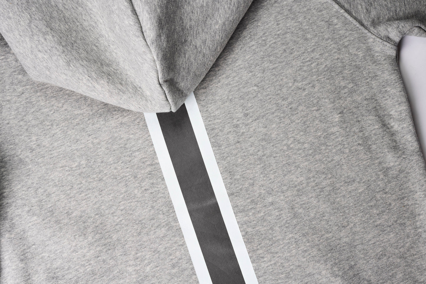 HOODIE MOON GREY // Racing-Stripes Black