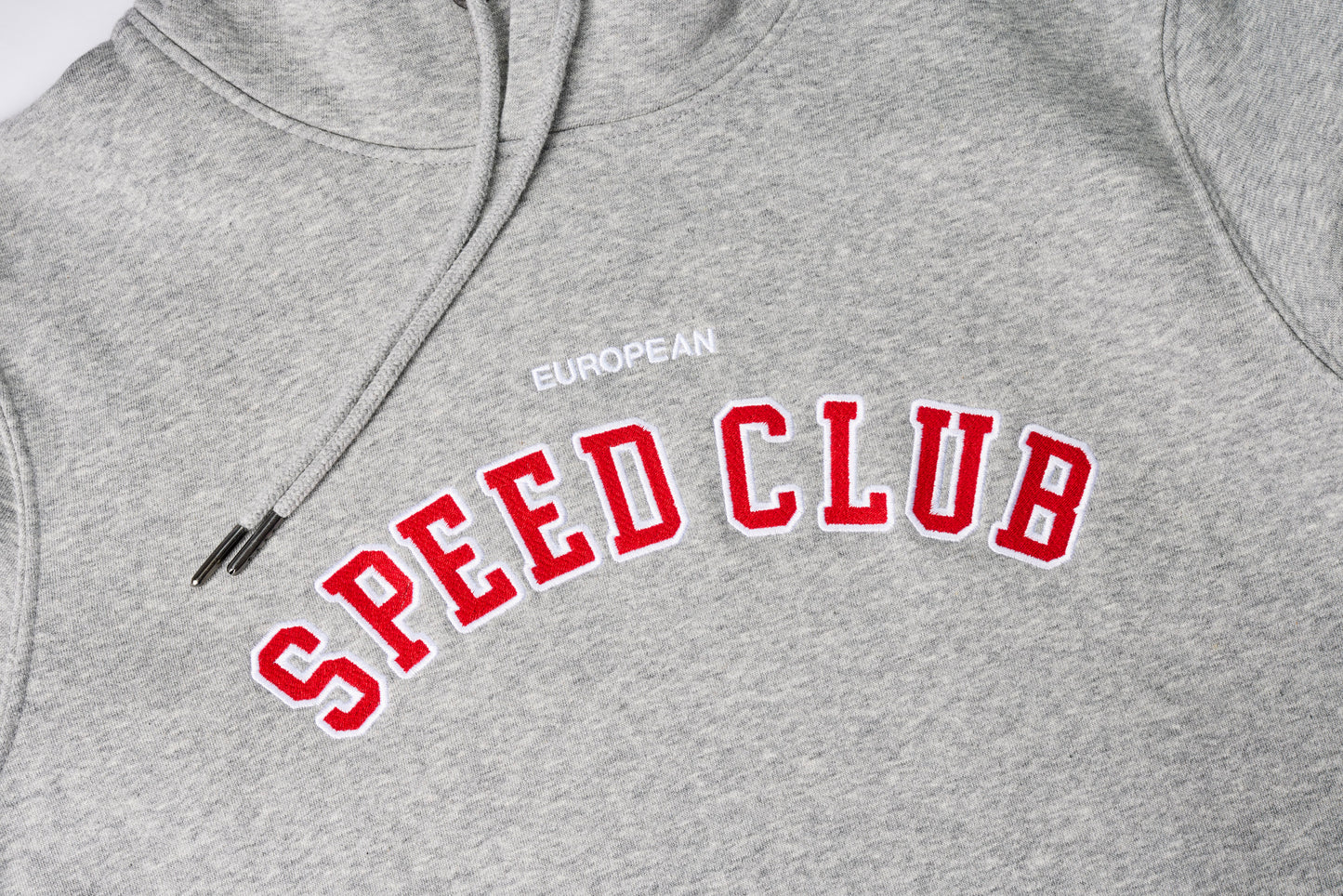 HOODIE MOON GREY // Racing-Stripes Red