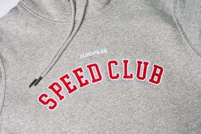 HOODIE MOON GREY // Racing-Stripes Red