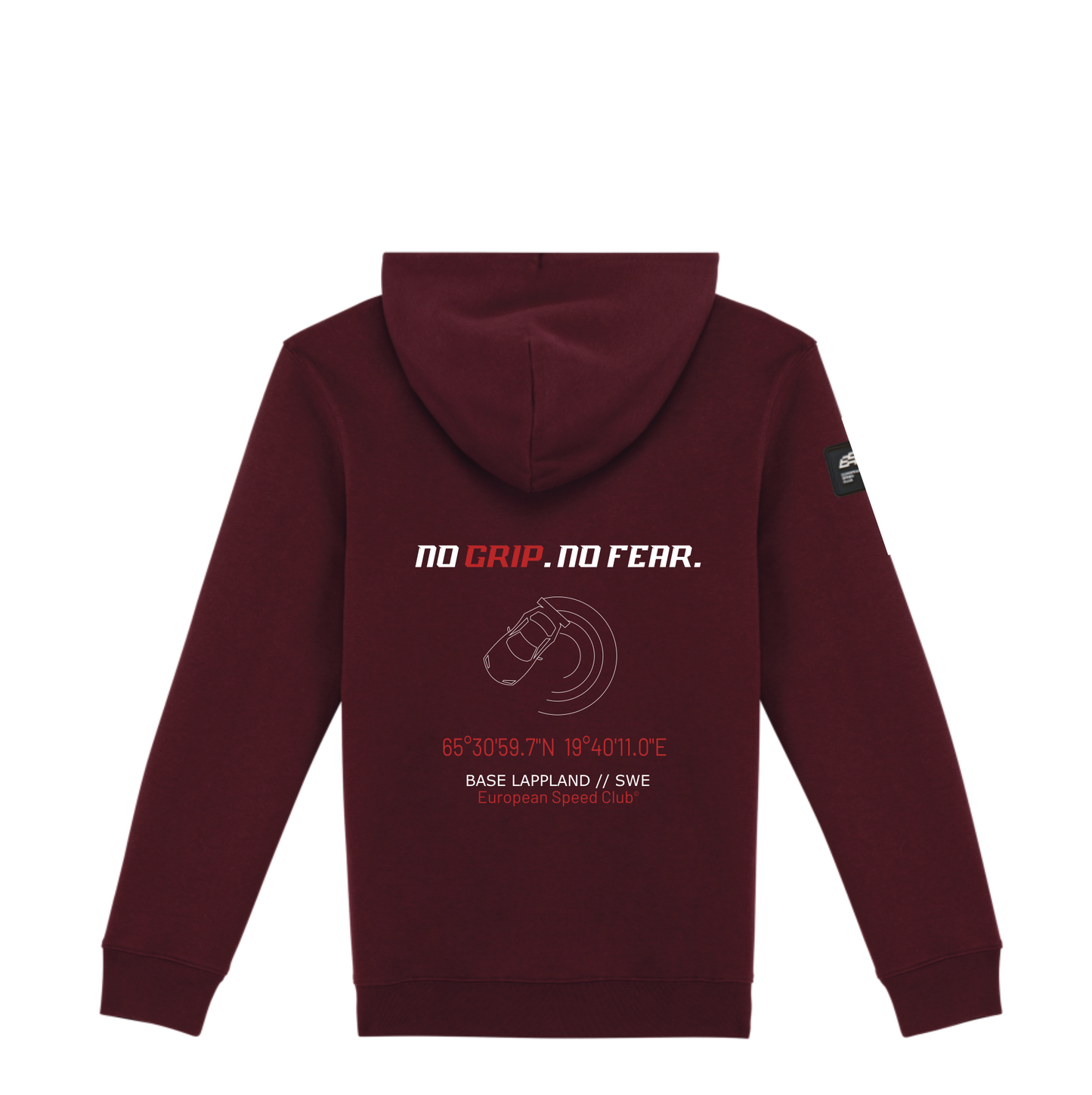 HOODIE DARK CHERRY // No Grip. No Fear.