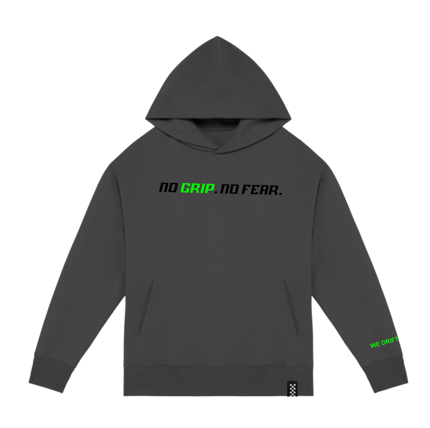 HOODIE IRON GREY // No Grip. No Fear.