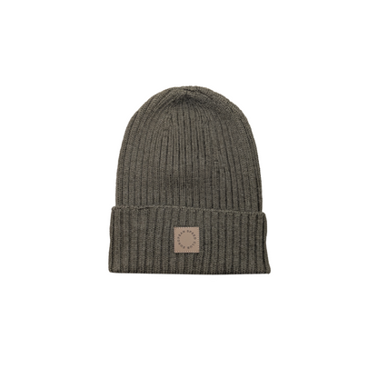 BEANIE KHAKI // Patch Kaktusleder