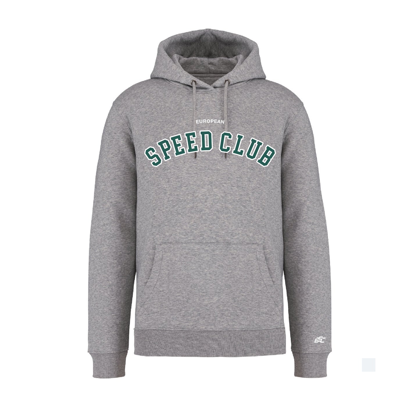 HOODIE MOON GREY // Racing-Stripes Green