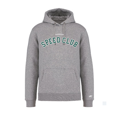 HOODIE MOON GREY // Racing-Stripes Green
