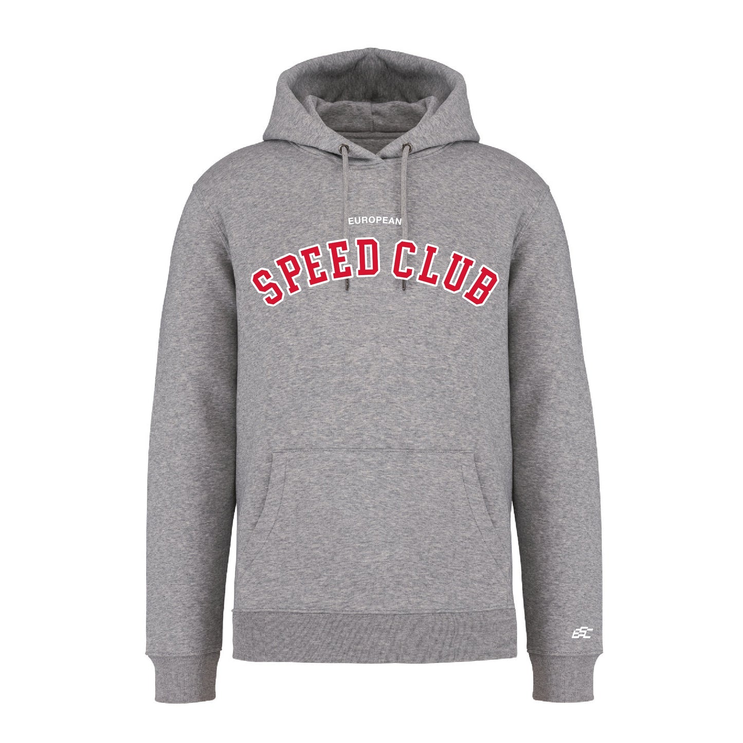 HOODIE MOON GREY // Racing-Stripes Red
