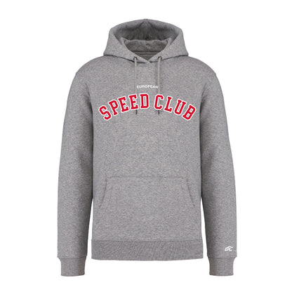 HOODIE MOON GREY // Racing-Stripes Red