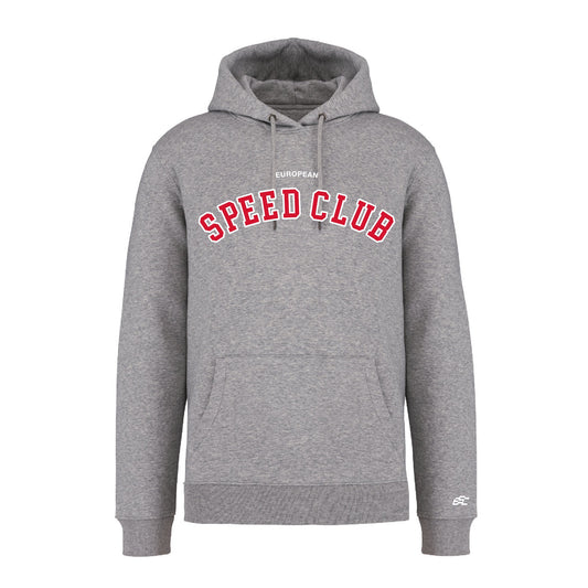 HOODIE MOON GREY // Racing-Stripes Red